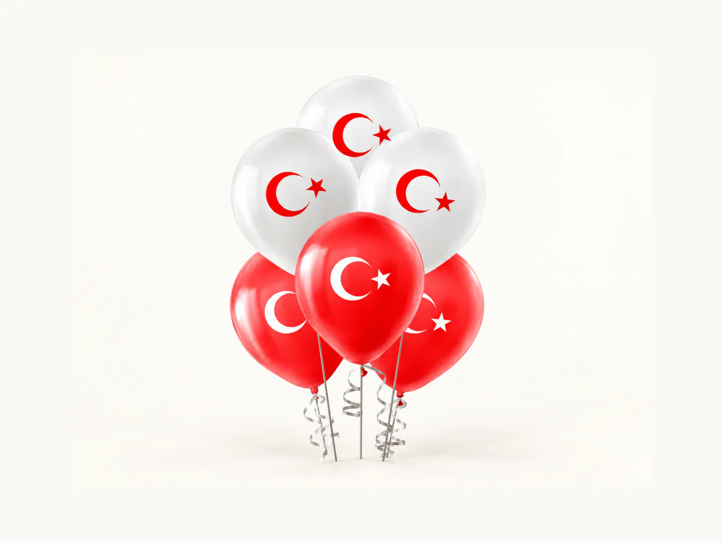 Ay yıldızlı tören balonları