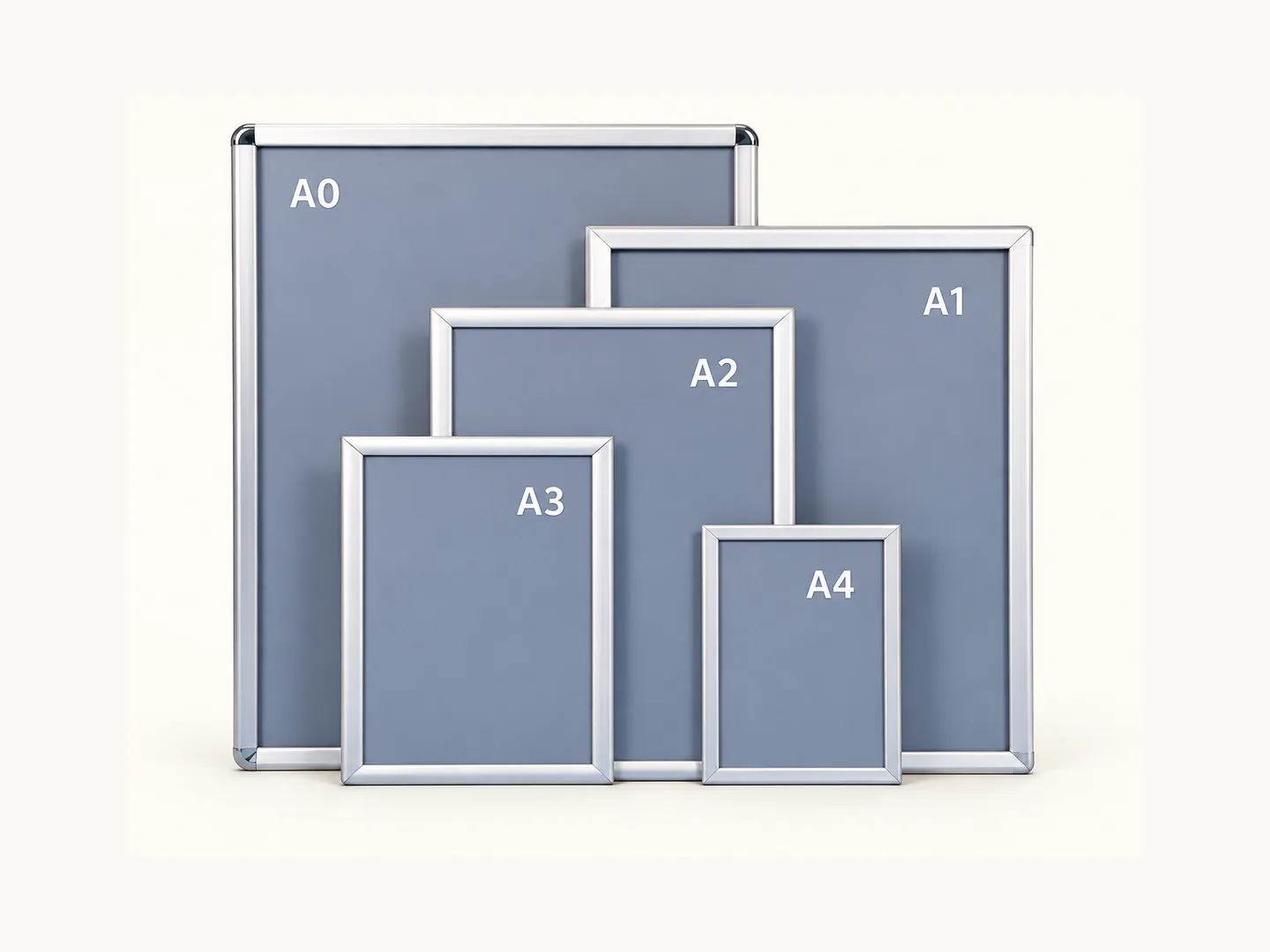 A0–A4 alüminyum çerçeveler